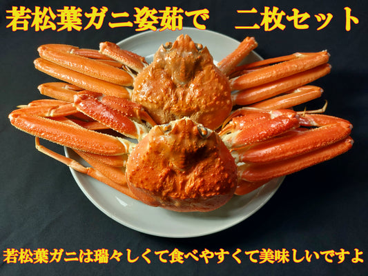20071.若松葉ガニ姿茹で2枚セット　6,200円