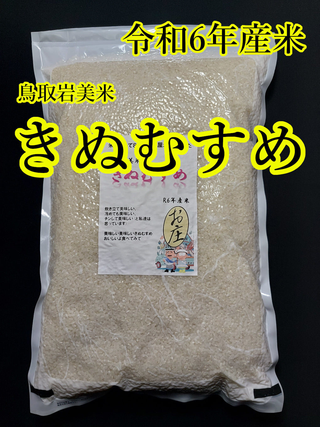 10110.令和6年産米 鳥取岩美米　きぬむすめ　5kg　2,970円(売り切れです ありがとうございました)